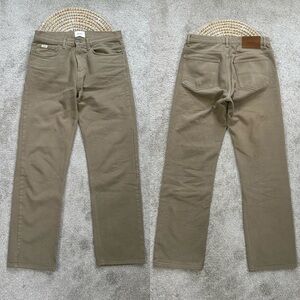 Foret Men’s Organic Cotton Slow Down Chino Pants Straight Leg in Khaki Size 29